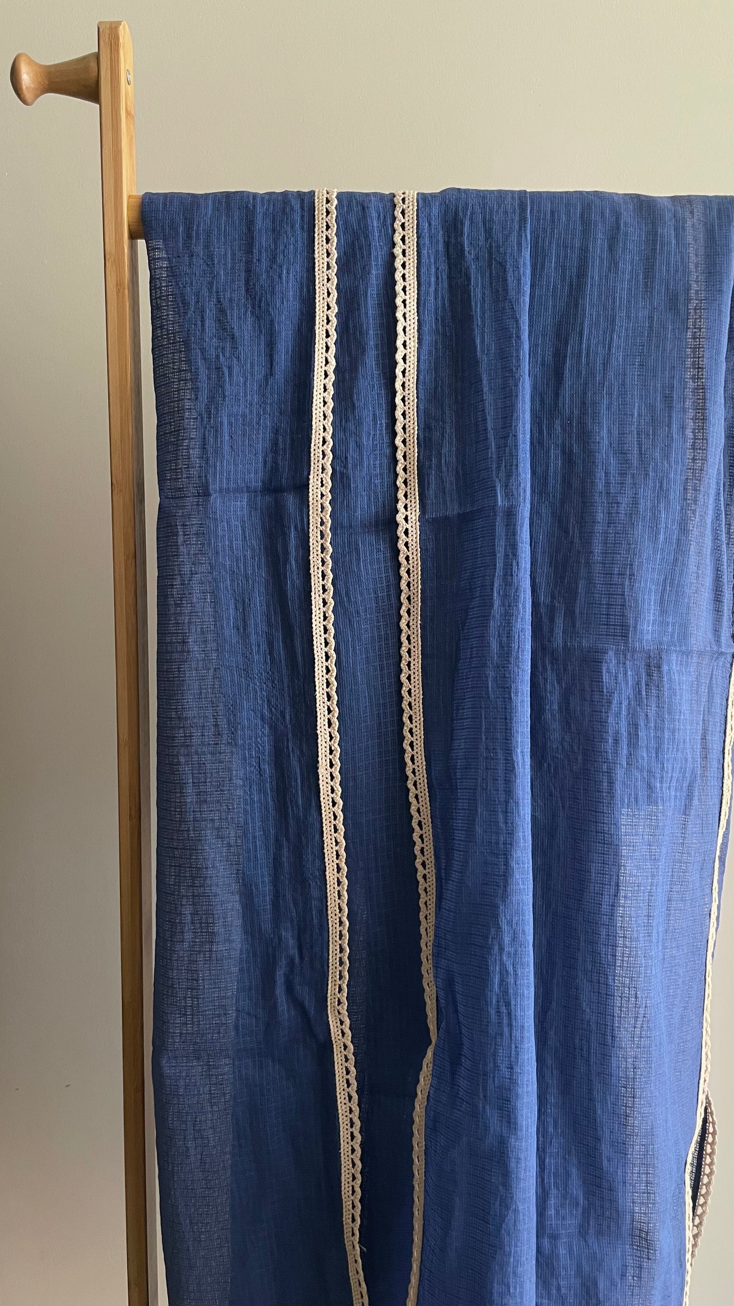 Indigo & Cream Hand-Block Printed Suit Set