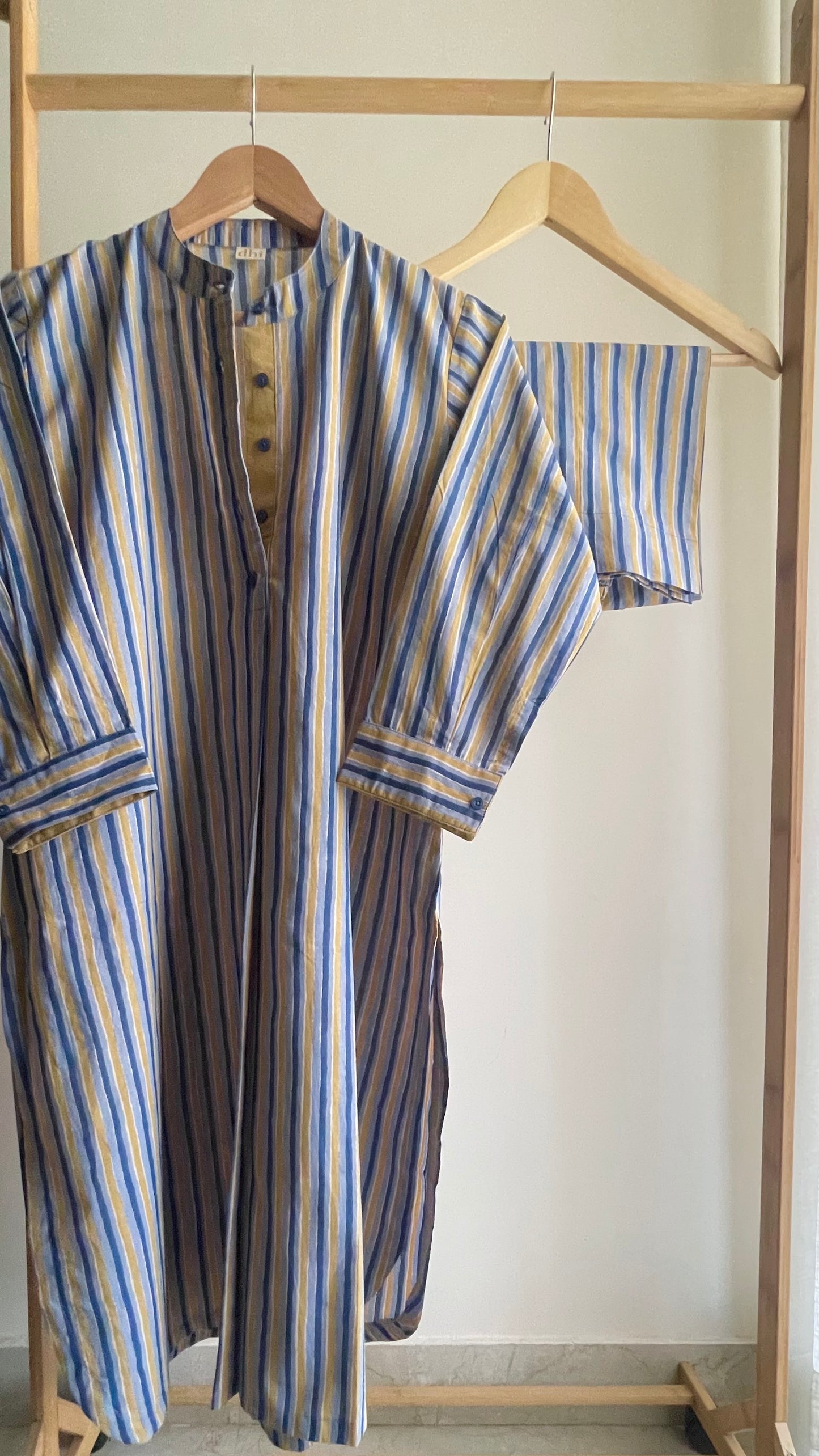 NAVY & MUSTARD STRIPE CO-ORD SET