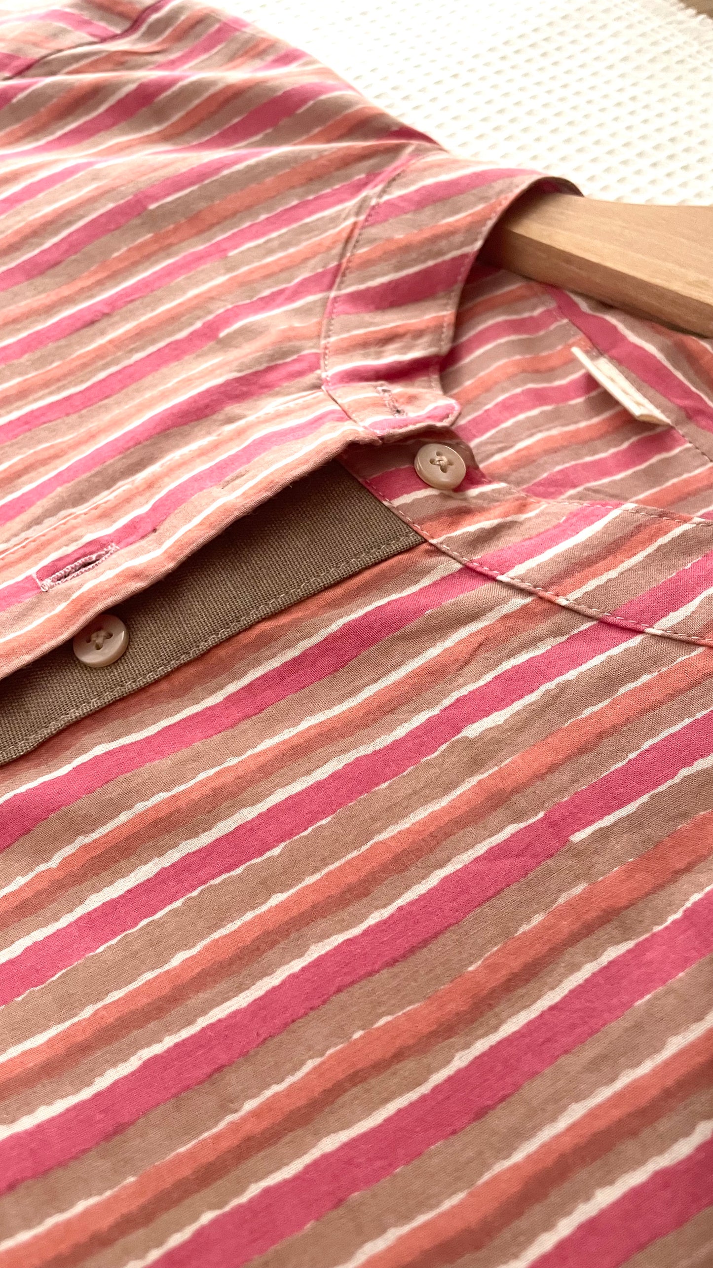 CORAL & TAUPE STRIPE CO-ORD SET