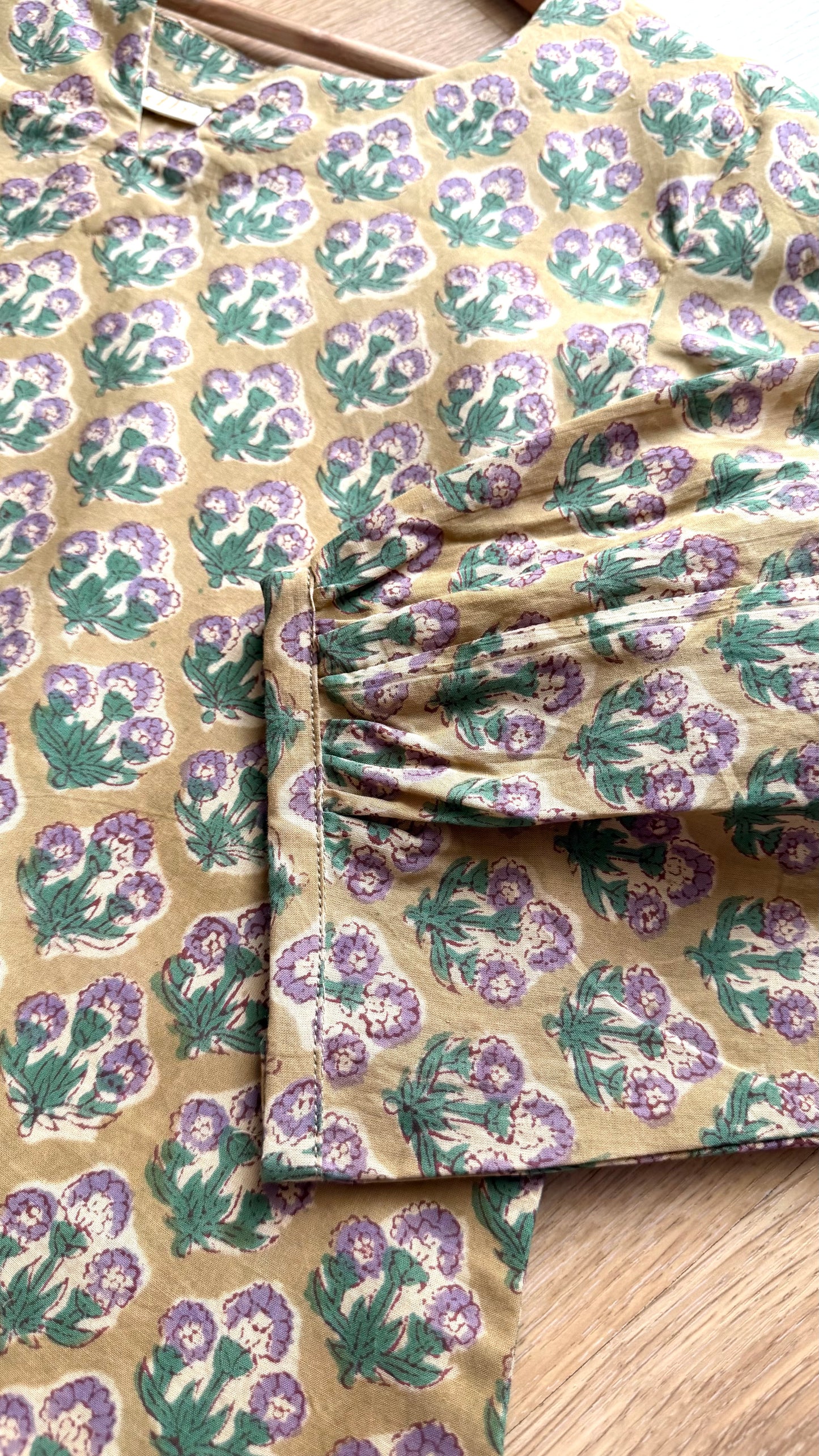Butti & Purple Stripe Hand block Printed Set