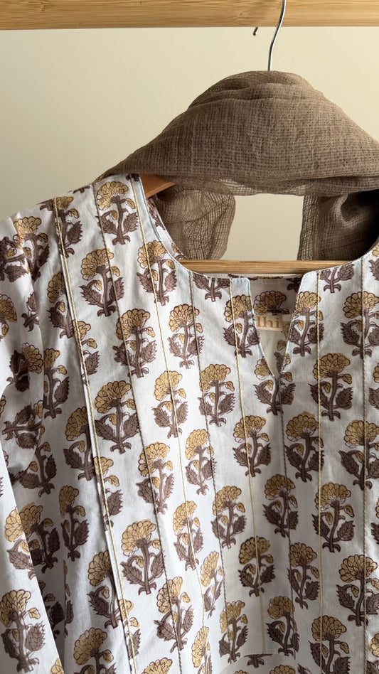 Mocha Butti Hand block Printed Set