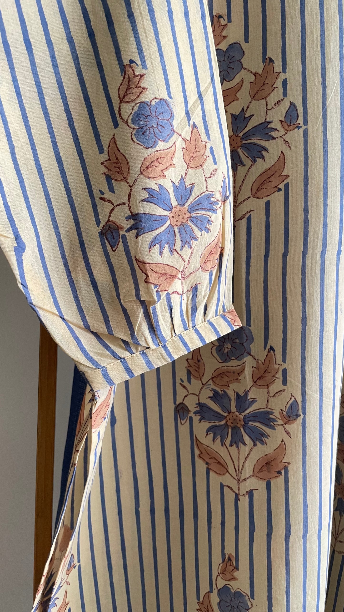 Indigo & Cream Hand-Block Printed Suit Set