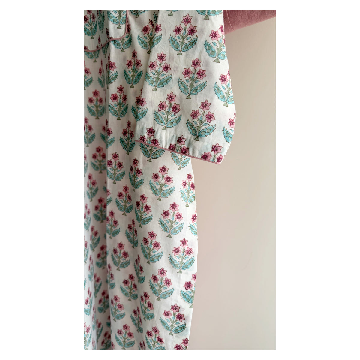 Pink Butti Hand block Printed Set