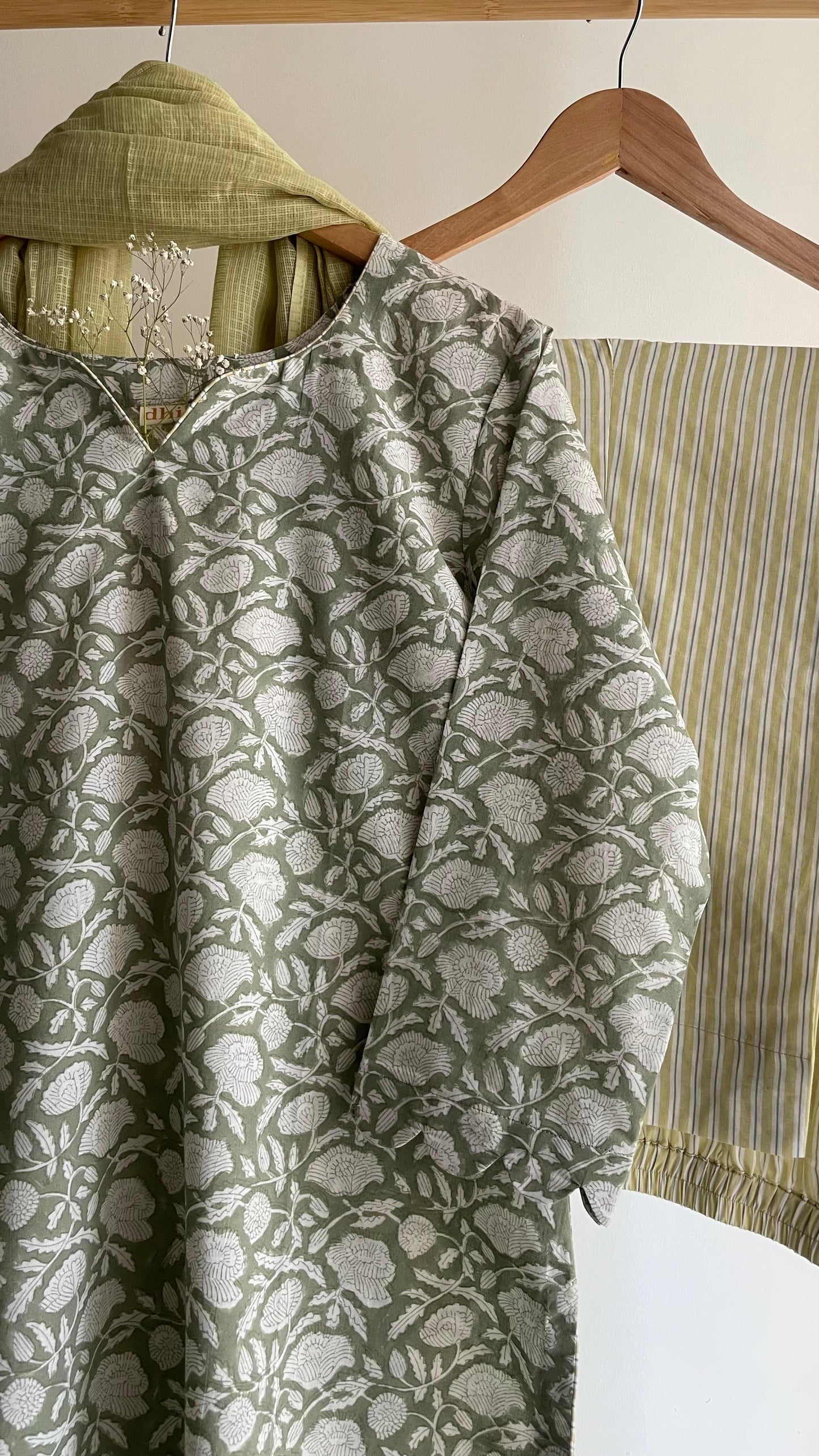 The Sage & Lemon Hand-block Printed Suit Set