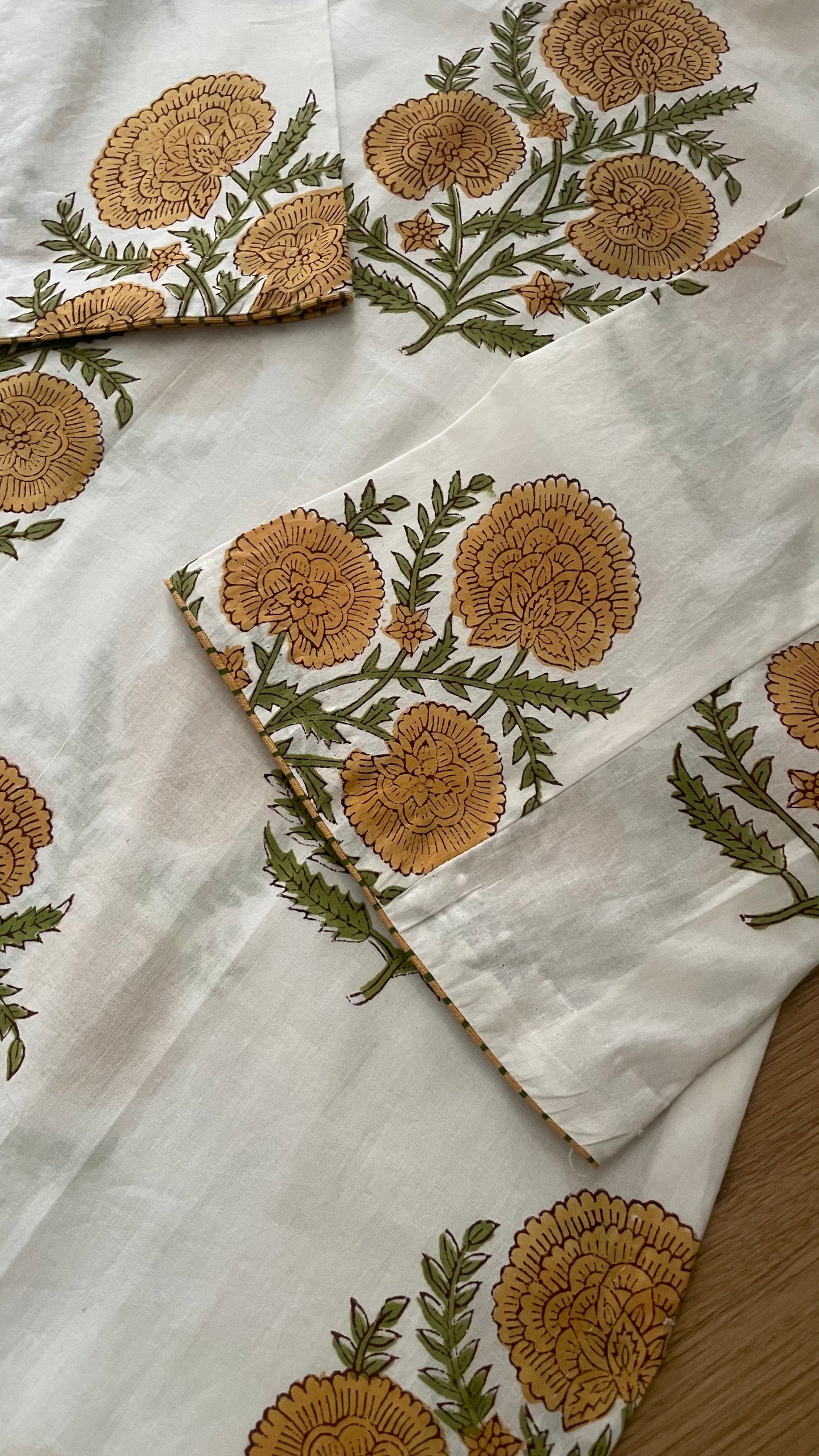 Sunflower Hand block printed Salwar Set