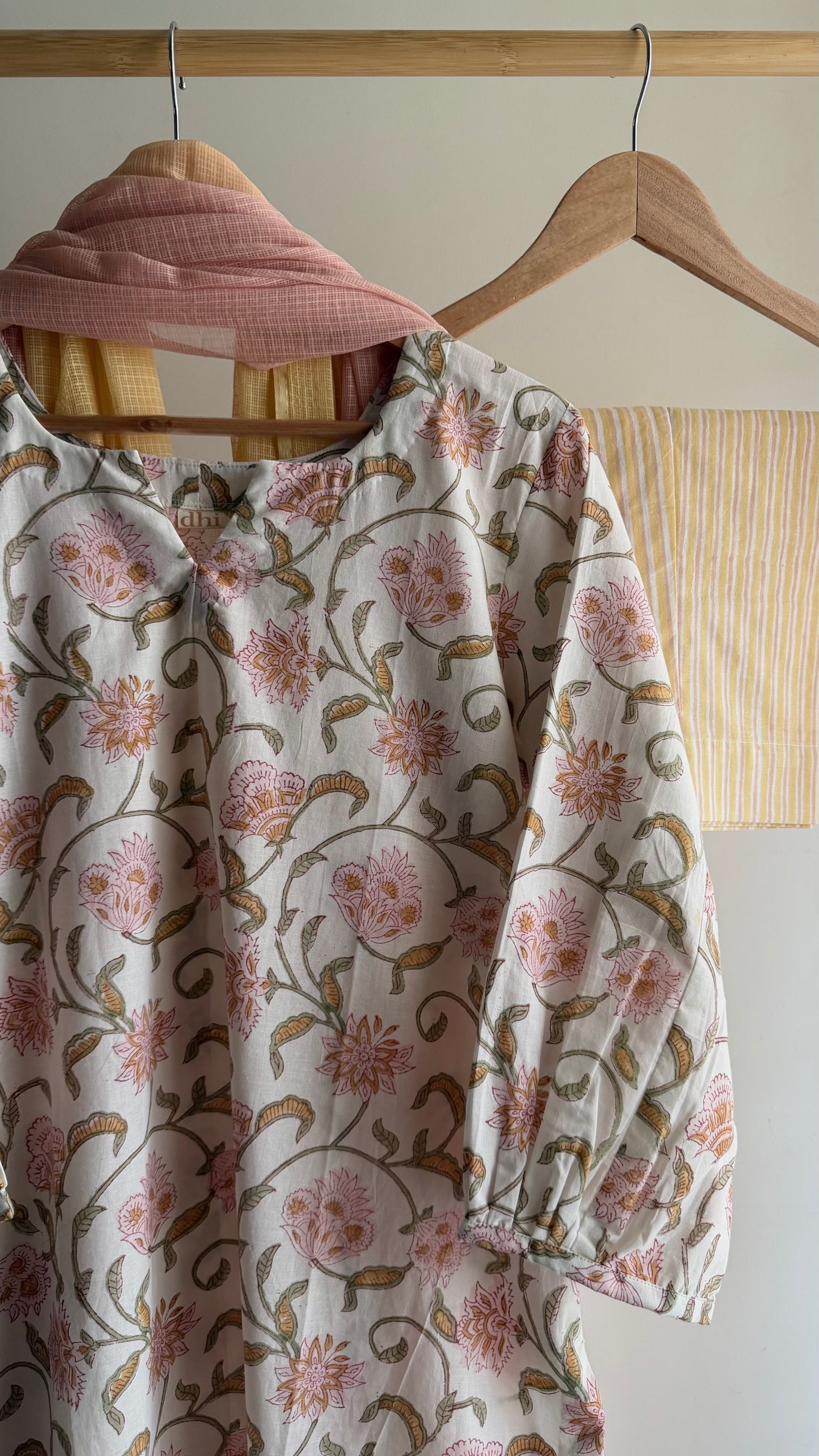 Jaal & Stripe Hand block Printed Set