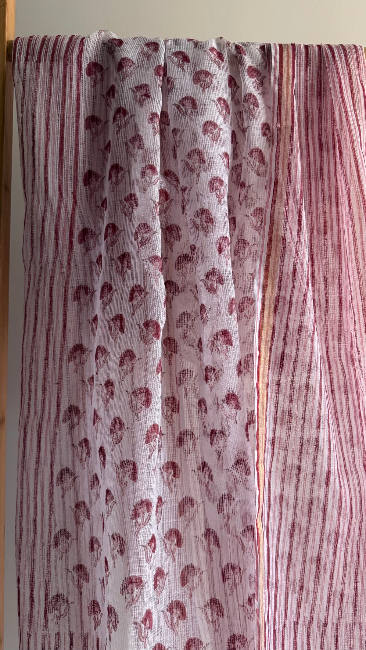 Butti & Red Stripe Hand block Printed Set