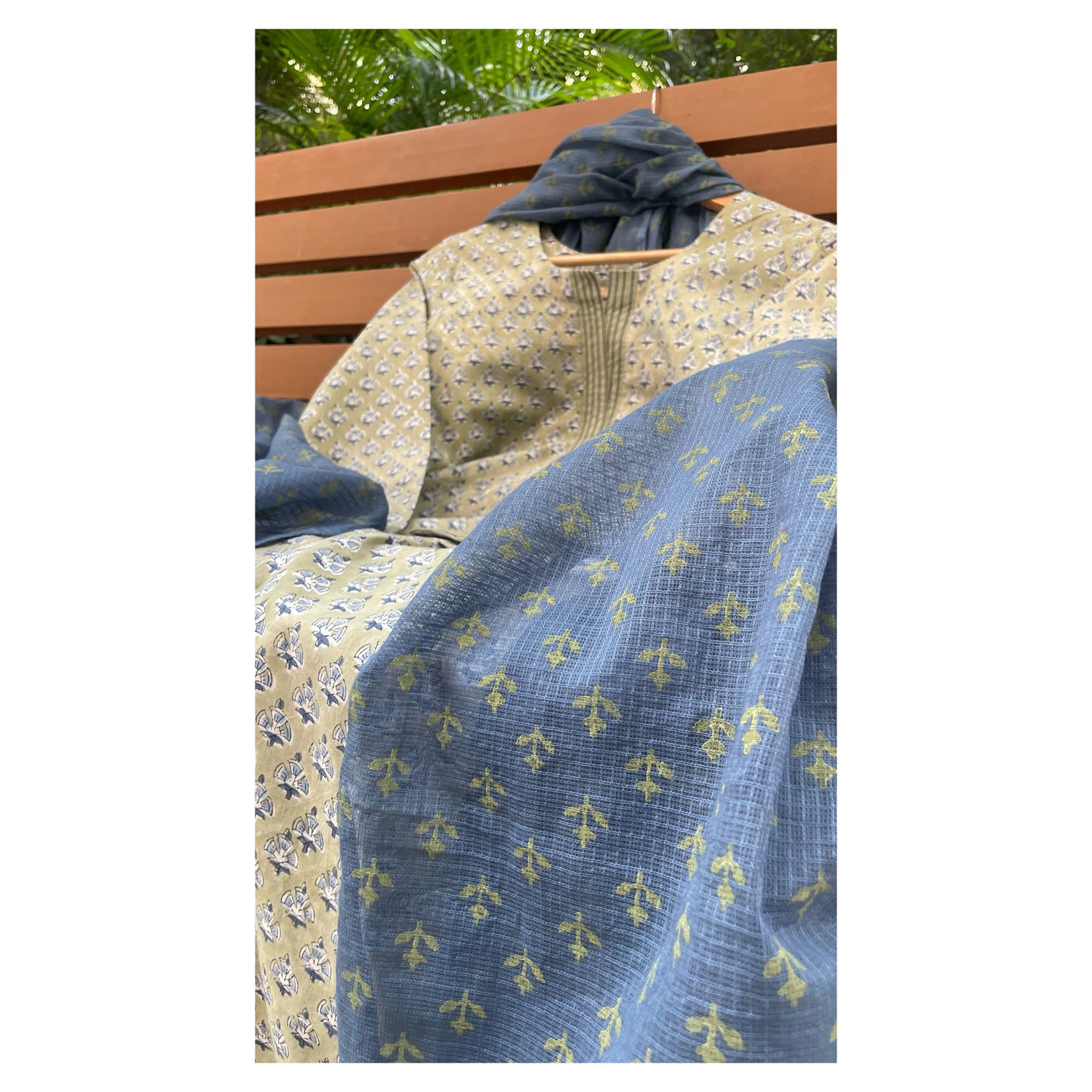 The Indigo Bloom HandBlock-Print Kurta Set