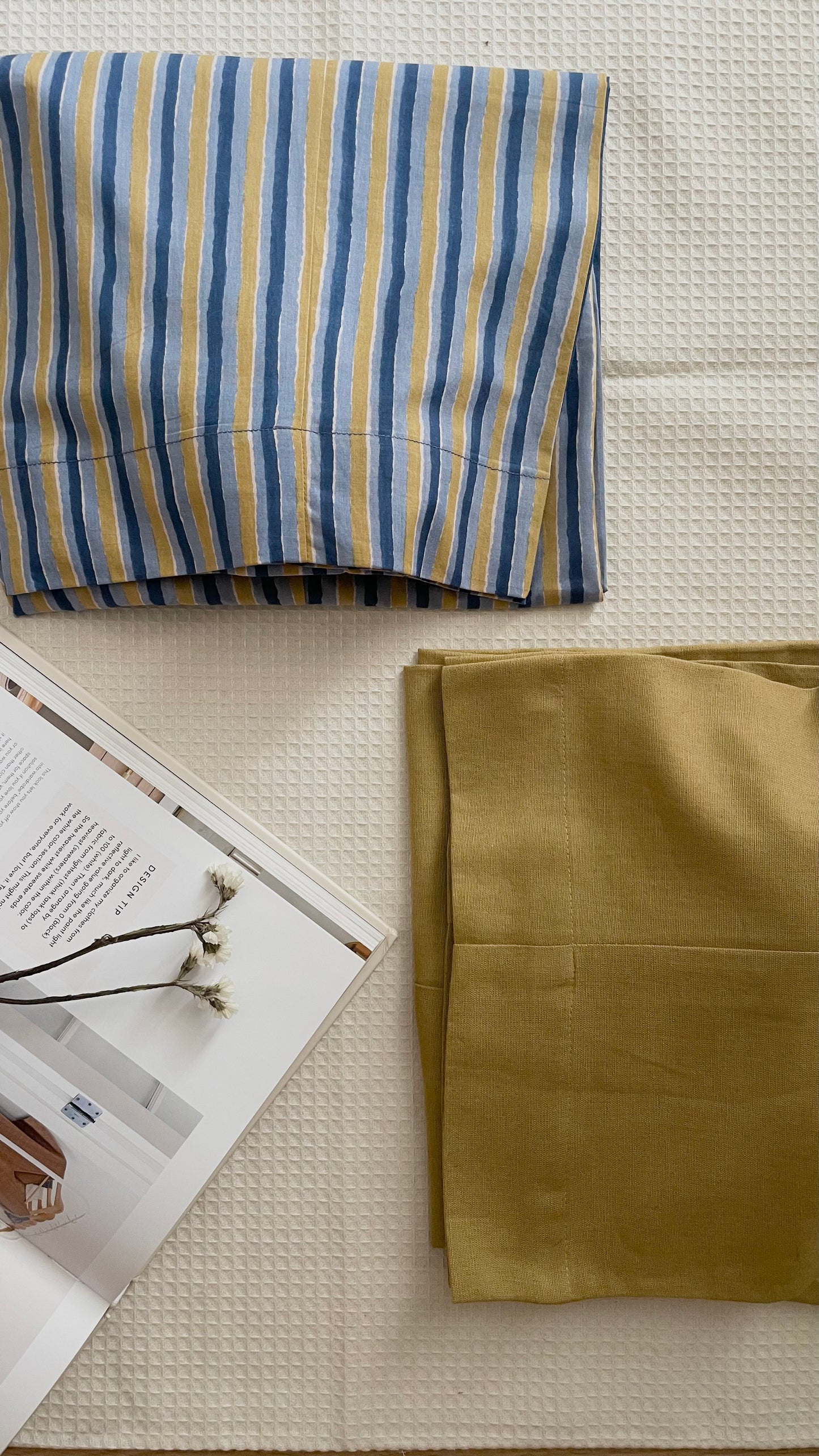 NAVY & MUSTARD STRIPE CO-ORD SET
