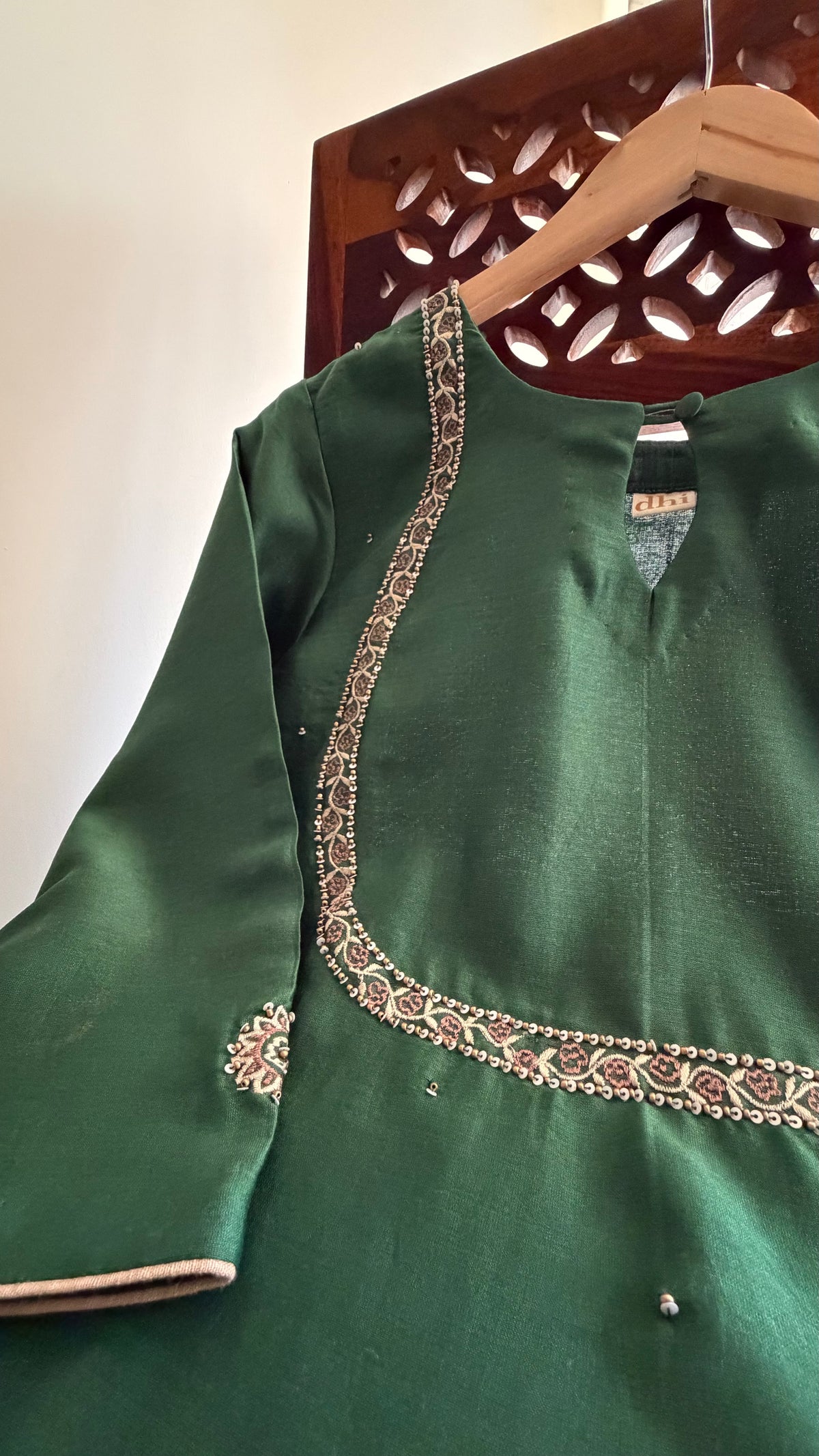 Emerald Green Chanderi Set