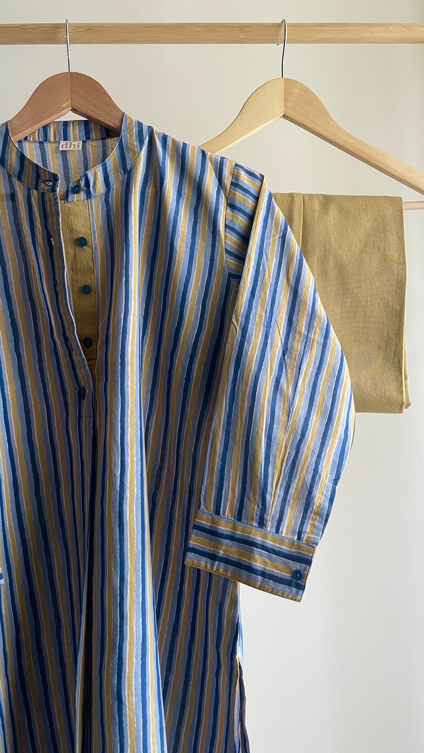 NAVY & MUSTARD STRIPE CO-ORD SET