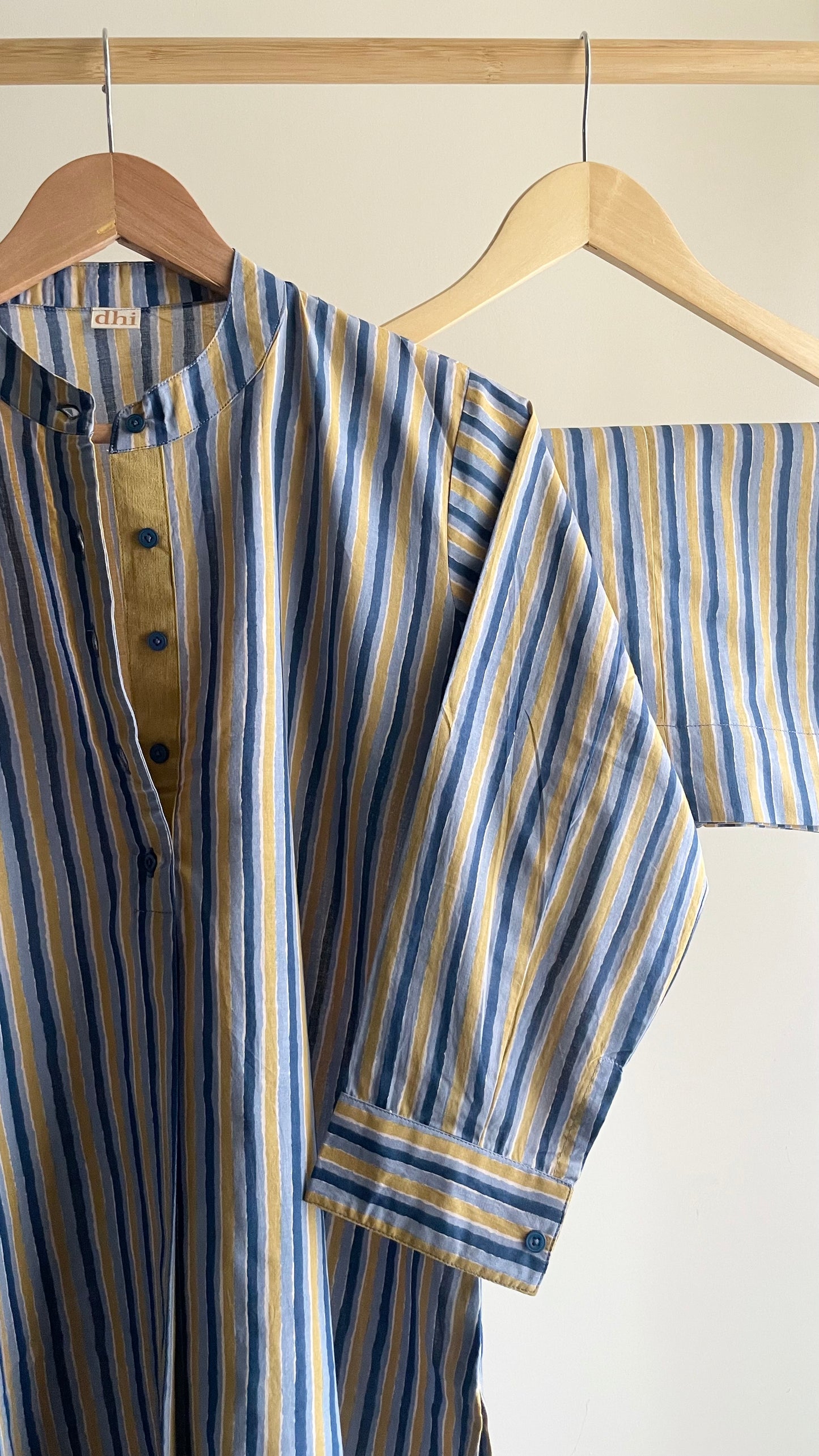NAVY & MUSTARD STRIPE CO-ORD SET