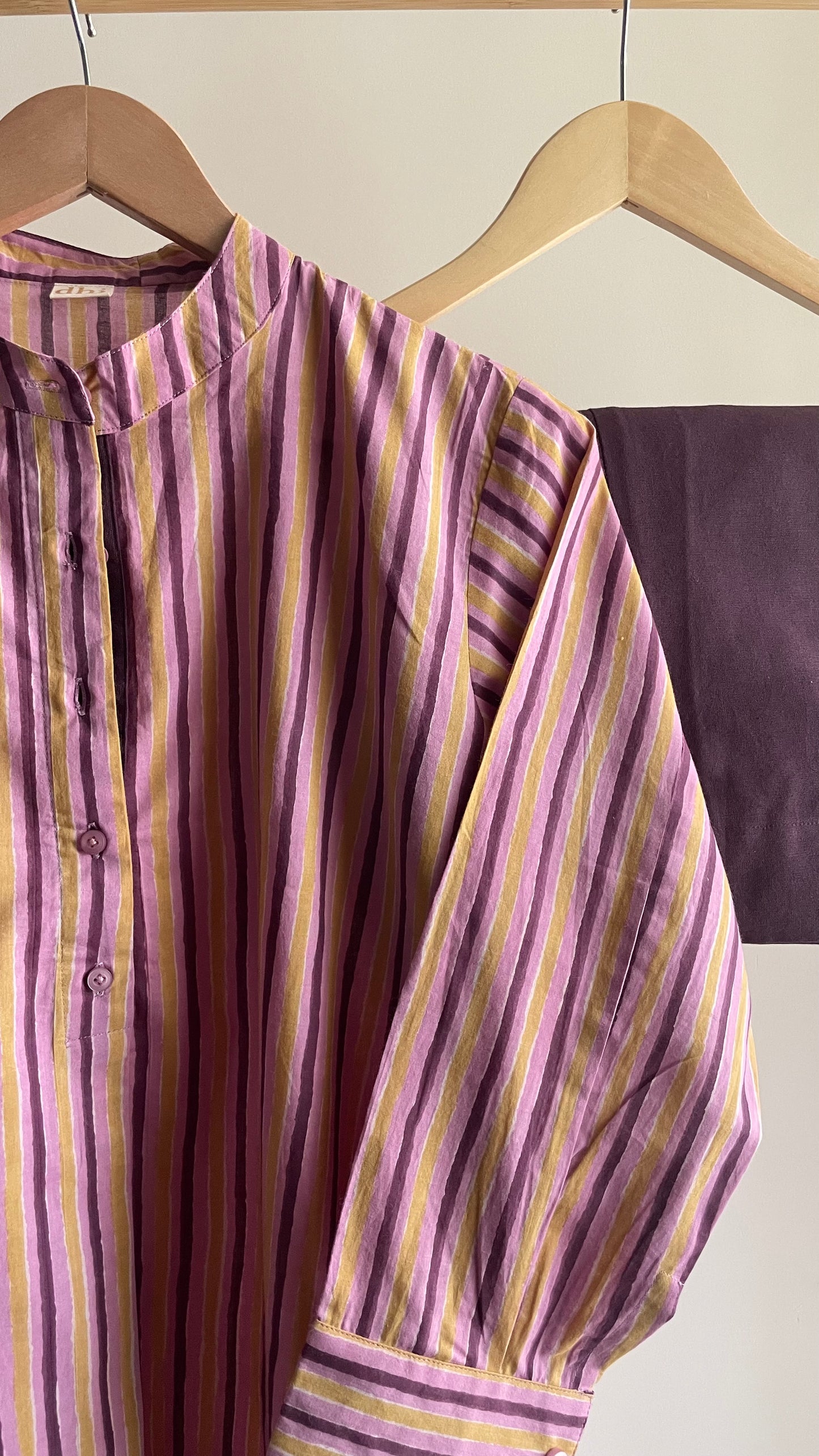 PLUM & MUSTARD STRIPE CO-ORD SET