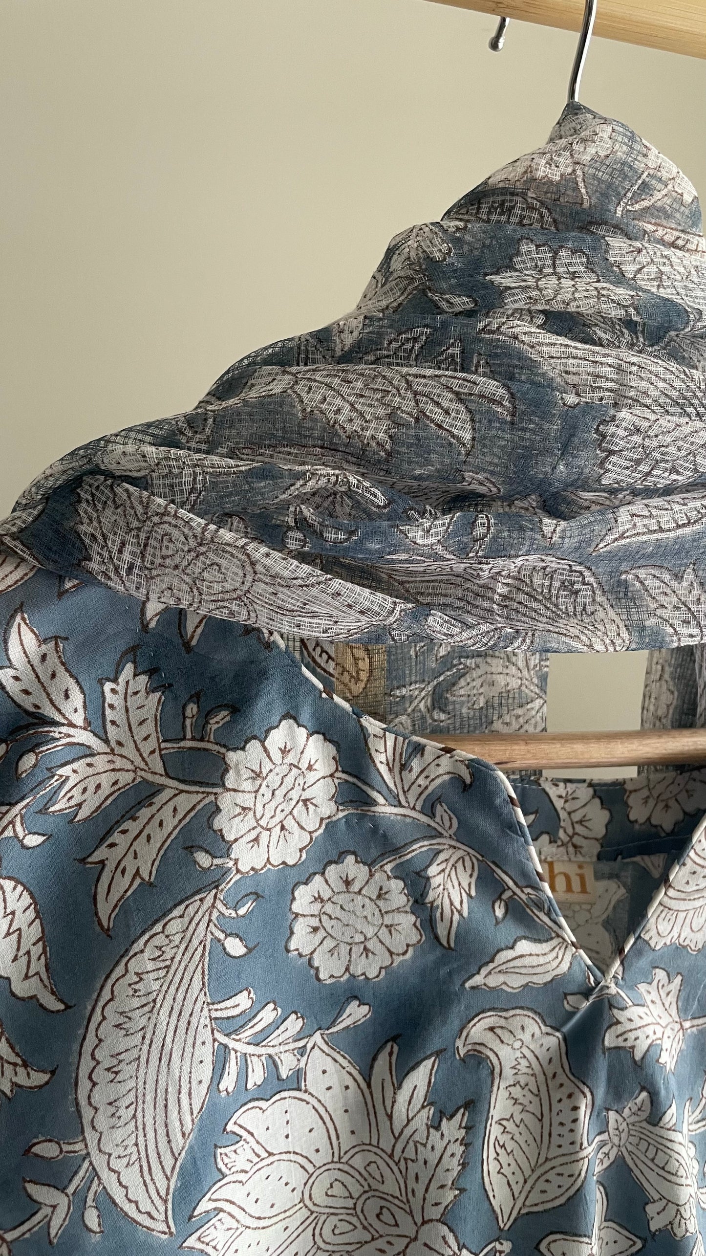 Butti & Stripe Hand block Printed Set