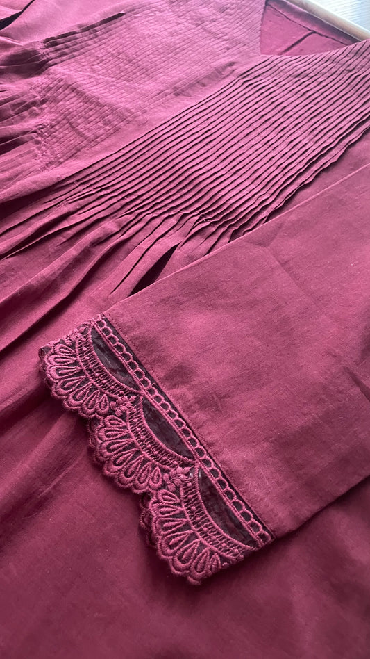 Cranberry Mul Salwar Set