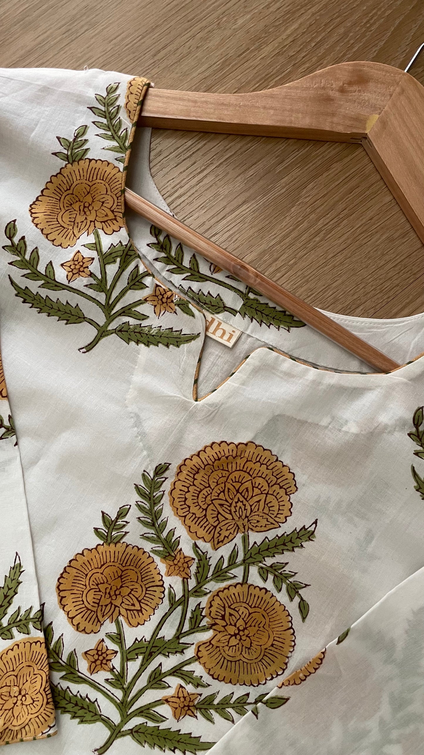 Sunflower Hand block printed Salwar Set