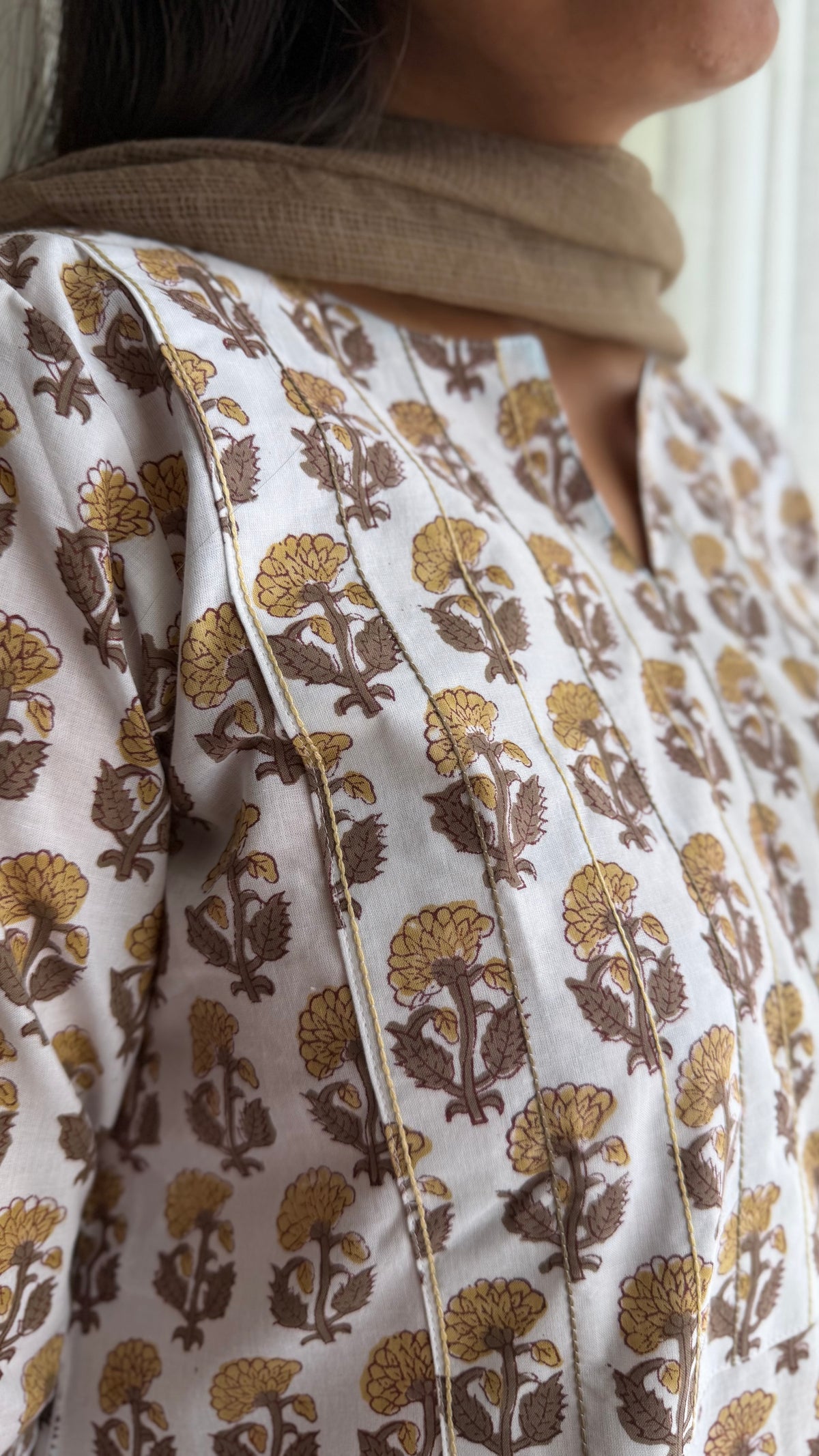 Mocha Butti Hand block Printed Set