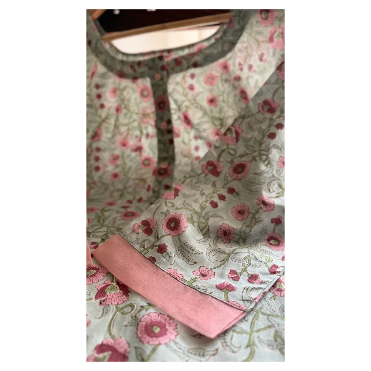 Multicolor Pastel Jaal Hand-Block Printed Set