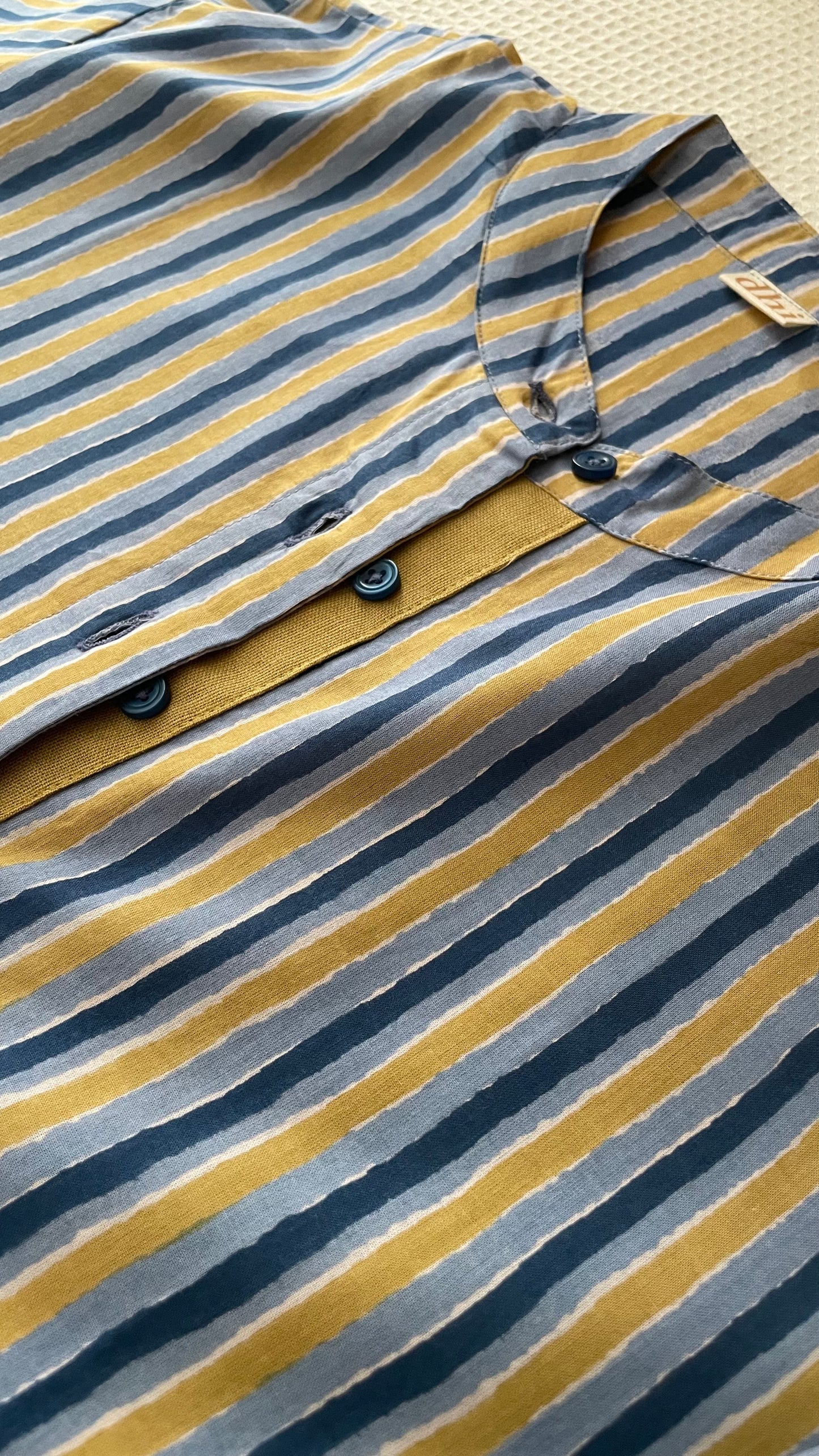 NAVY & MUSTARD STRIPE CO-ORD SET