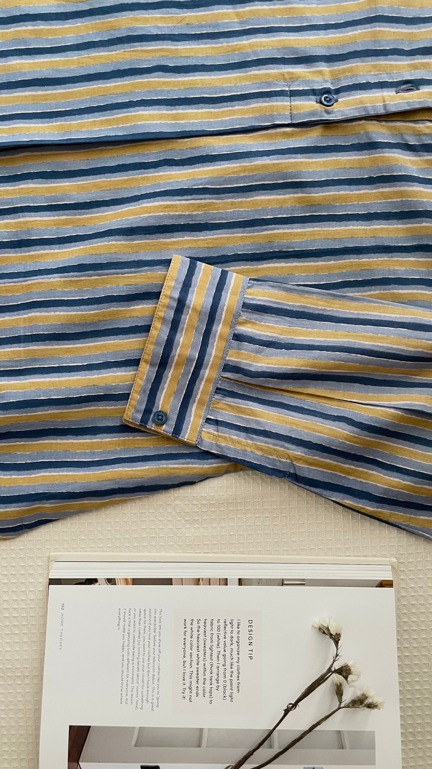 NAVY & MUSTARD STRIPE CO-ORD SET