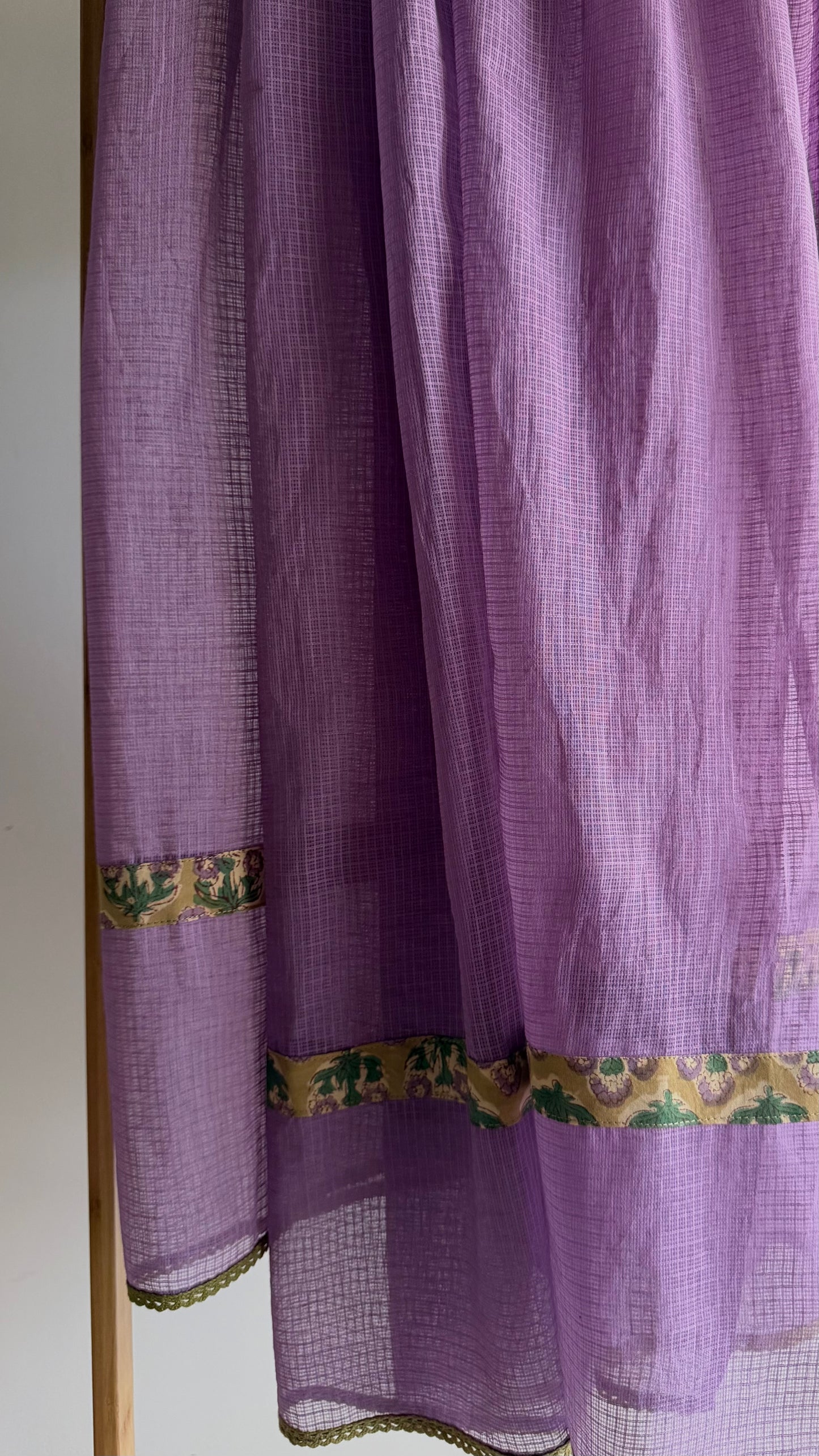 Butti & Purple Stripe Hand block Printed Set