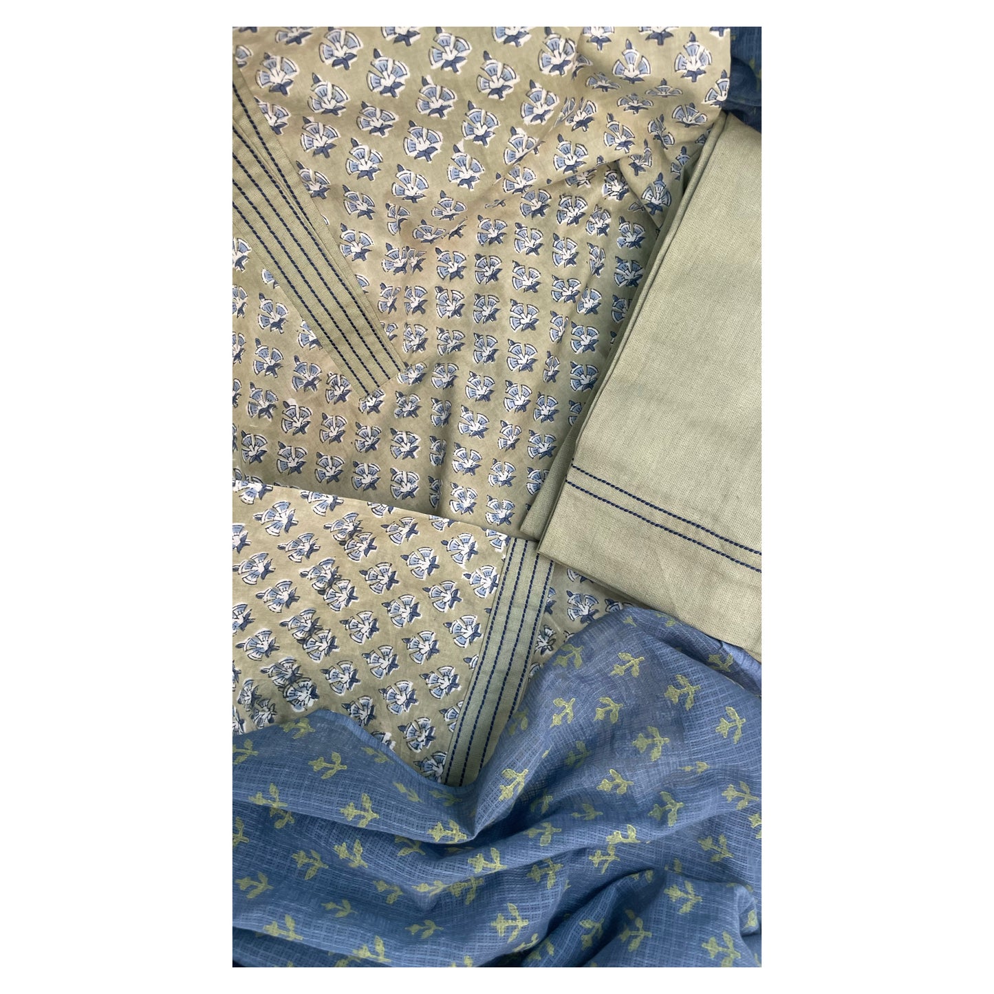 The Indigo Bloom HandBlock-Print Kurta Set