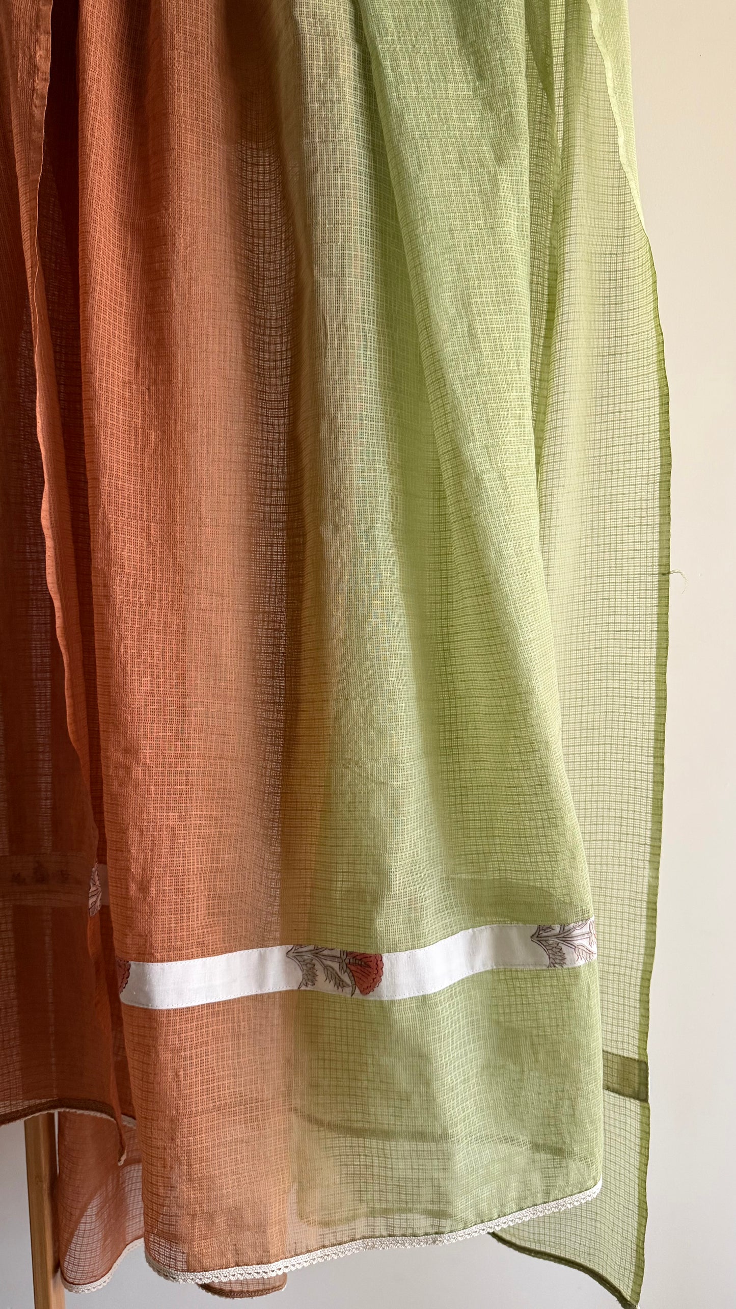 Butti & Green Stripe Hand block Printed Set