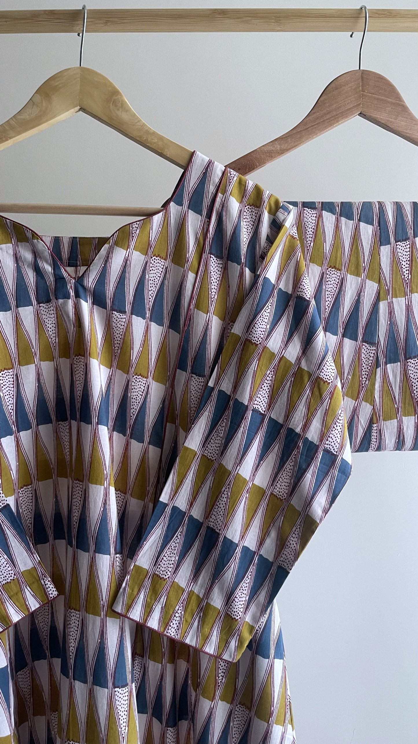 Geomtric Print Cotton A-line Kurta Set