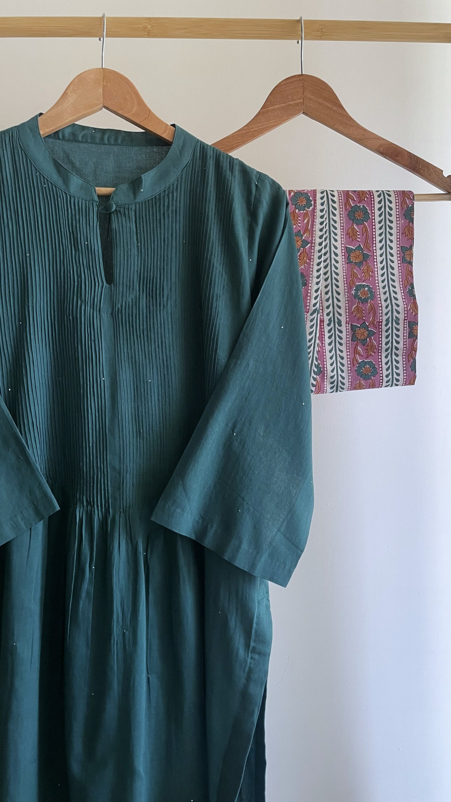 Teal Mul Mukaish Set
