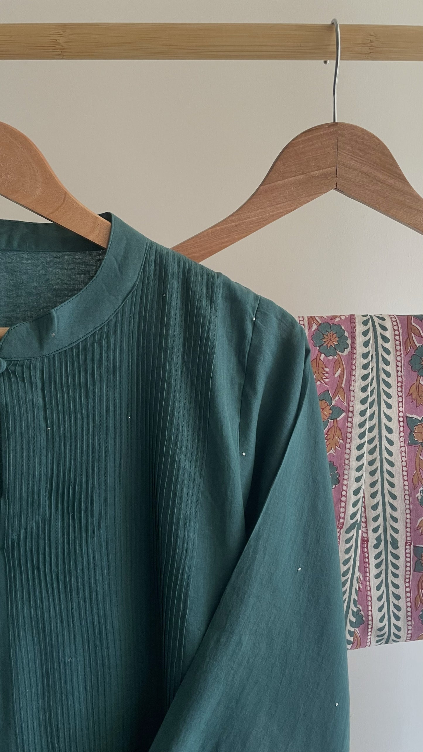 Teal Mul Mukaish Set