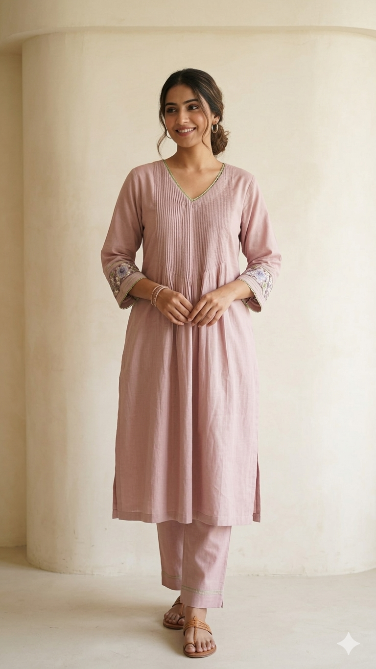 Dusty Pink Mul-Mul Set