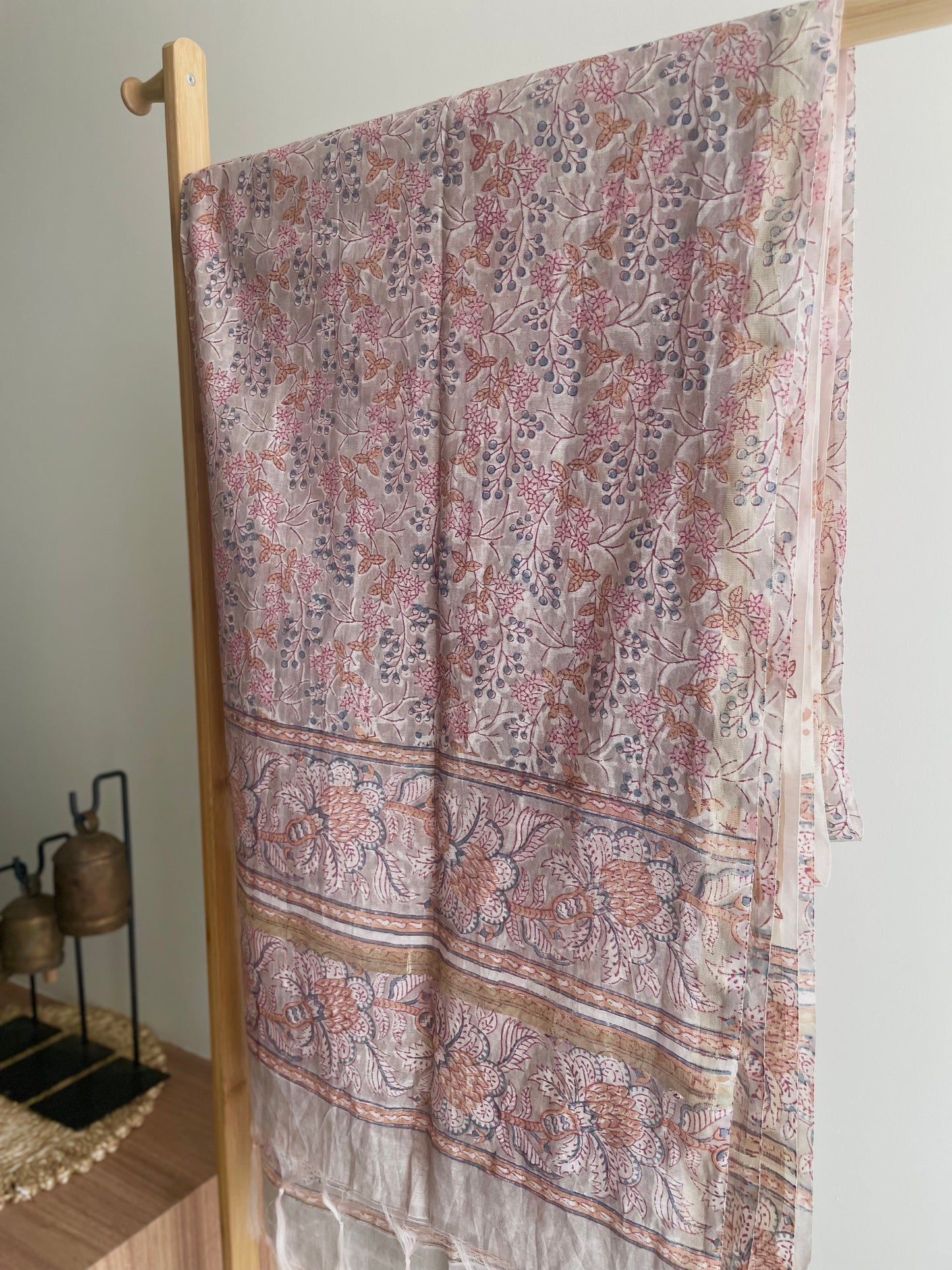 Copper Color suit with Floral Thread Embroidery