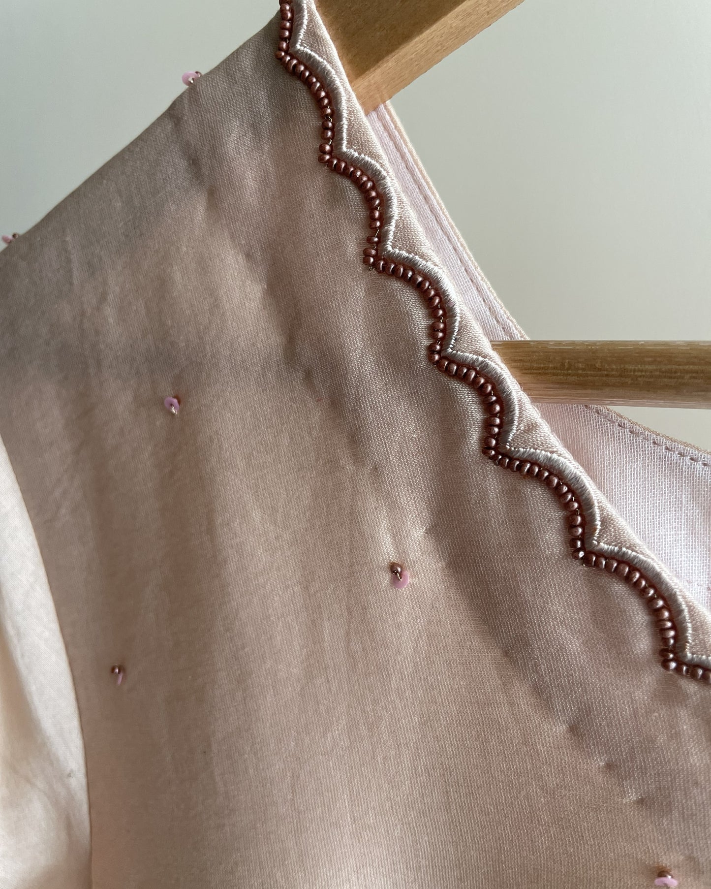 Marble Chanderi Set with Handblock Printed Dupatta