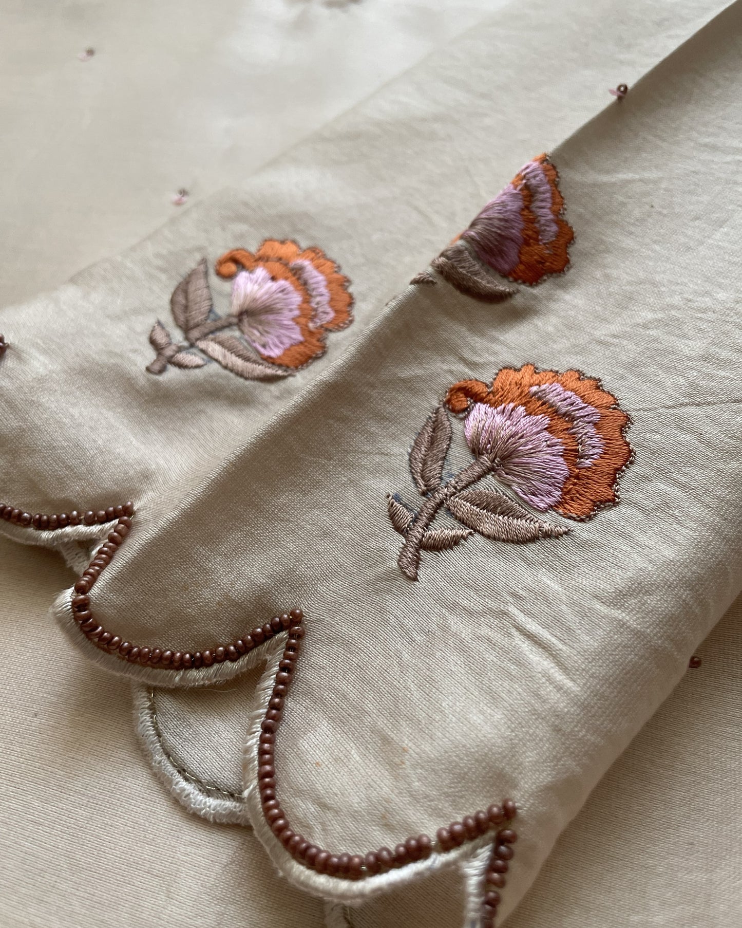 Marble Chanderi Set with Handblock Printed Dupatta