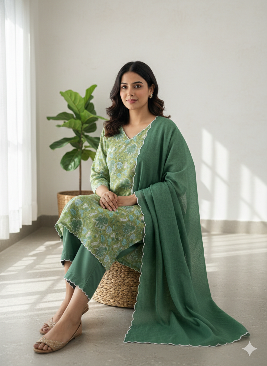 Handblock Printed Chanderi