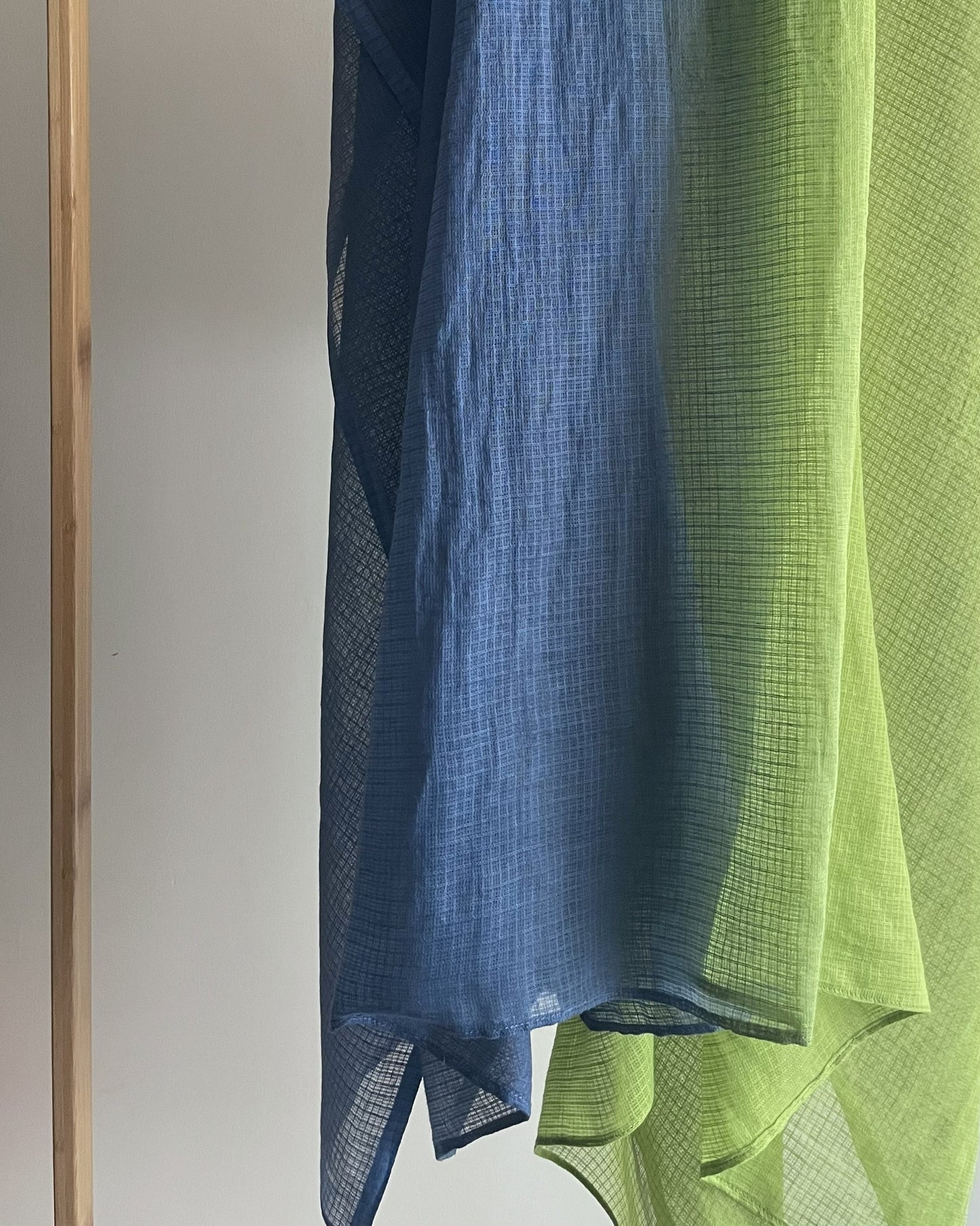 Blue & Lime Thread Embroidery Suit Set