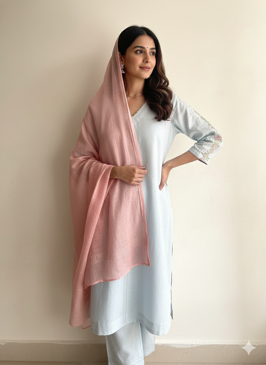 Powder blue Kurta set