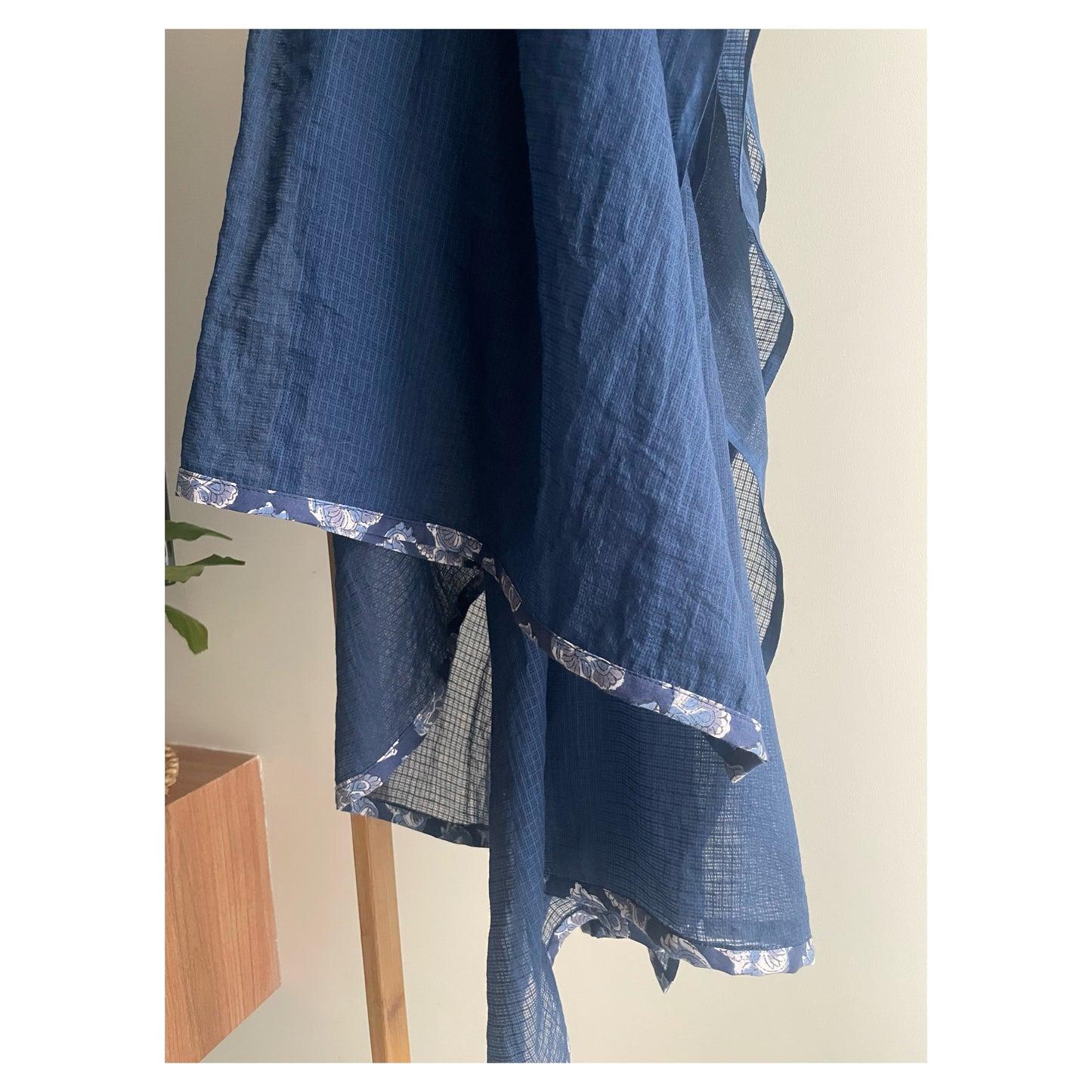 Navy Handblock Printed Cotton suit set